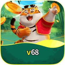 Imagem promocional da v68 mostrando a plataforma e suas vantagens